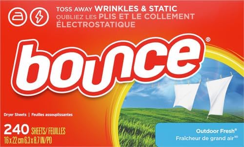 Bounce Fabric Softener Sheets,Outdoor Fresh Scent,240 Count (Pack of 4)