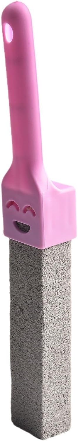Natural Pumice Toilet Cleaning Brush With Ergonomic Handle For Removing Yellow Stains Rust Scale On Toilets Sinks Bathtubs Tiles Chemical-Free Multi-Use Bathroom for SURFACE Cleaner (Purple)