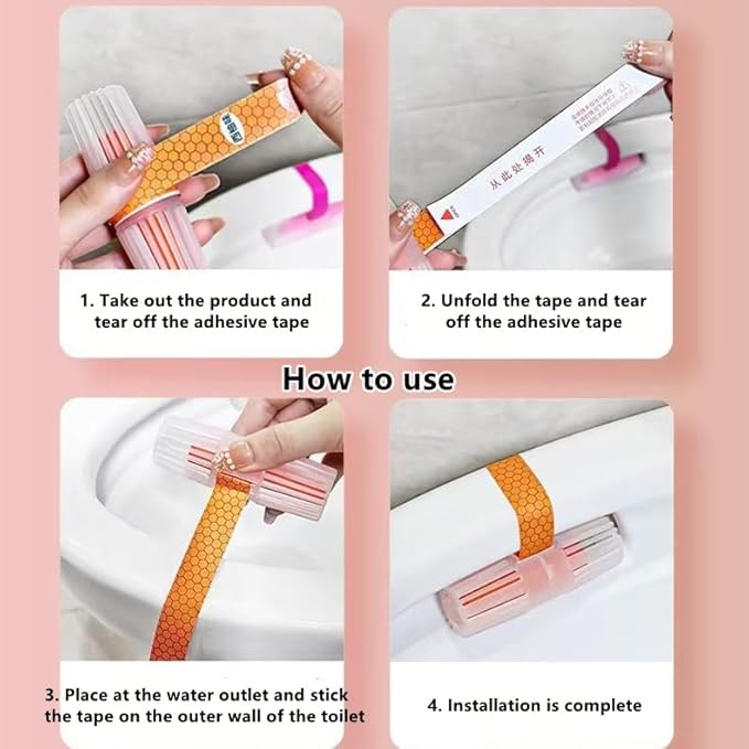 5pcs/set Toilet Bowl Scent Stick, Natural Fresh Aroma Toilet Bowl Cleaner, Dense Foam, Toilet Fragrance Stick Placed at Outlet, 5 Pack/set Last for 2 Month, Automatic Toilet Bowl Cleaner