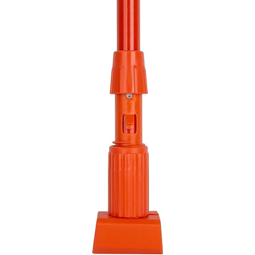 SPARTA 369475EC24 Fiberglass Mop Handle, Jaw Style Mop With Swivel Hang Up Cap For Cleaning, Commercial, Residential, 60 Inches, Orange, (Pack of 12)