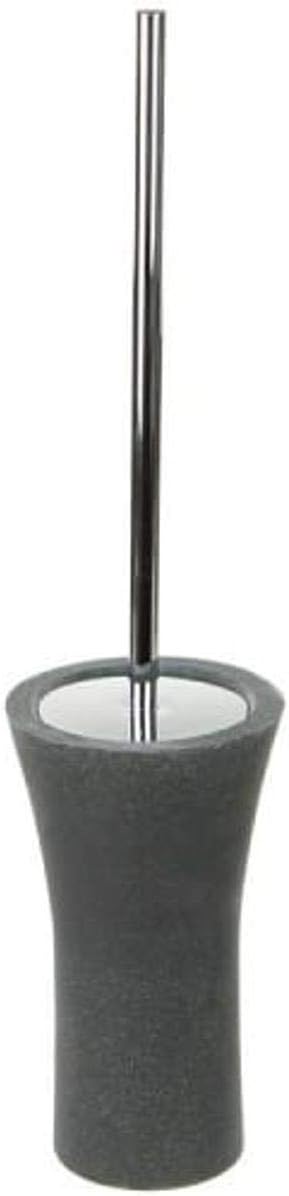 Gedy Aucuba Free Standing Toilet Brush Holder Made From Stone, Black
