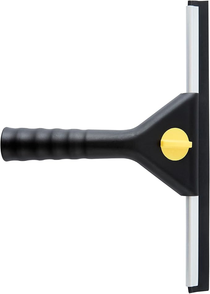 Restaurantware-Clean Tek Professional 9.84 Inch Window Squeegee, 1 Window Cleaning Squeegee with Rubber Blade - All-Purpose, for Mirror Or Glass Door, Black Plastic Wiper with Aluminum Frame