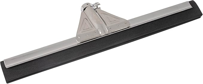 Restaurantware-RW Clean 17.7 Inch Floor Squeegee, 1 Heavy-Duty Squeegee Head Replacement - Handle Sold Separately, Medium, Stainless Steel Garage, Foam Blade, For All Types Of Floors