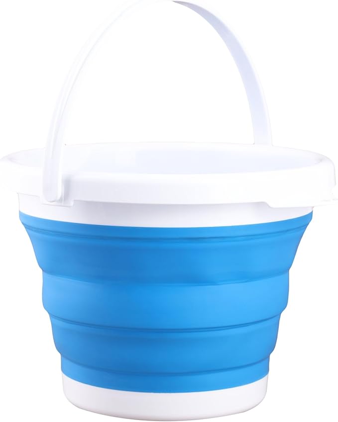 Coghlan's Collapsible 1.3-Gallon Bucket – Lightweight, Portable Camping Water Container for Dishwashing, Cleaning, and Gear Storage – Durable Design, Ideal for Campers, Hikers, and Outdoor Activities