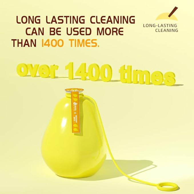 Toilet Cleaner Household Cleaning Solution, Natural & Long Lasting, Chemical Free Bathroom Cleaning Product for Hard Water Stains & Rings, Drop In Tank System, 2 Count