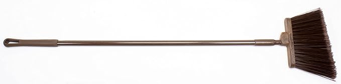 SPARTA 41082EC01 Plastic Color Coded Broom, Flagged Bristles, Long Broom With Angled Head For Large Debris, 56 Inches, Brown