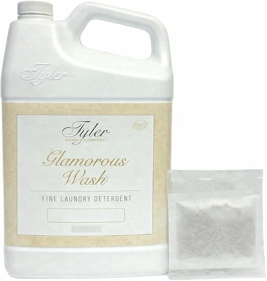 Tyler Candle Company Wash Laundry Detergent 128 Oz Kathina (Bundle with Sachet Pouch)