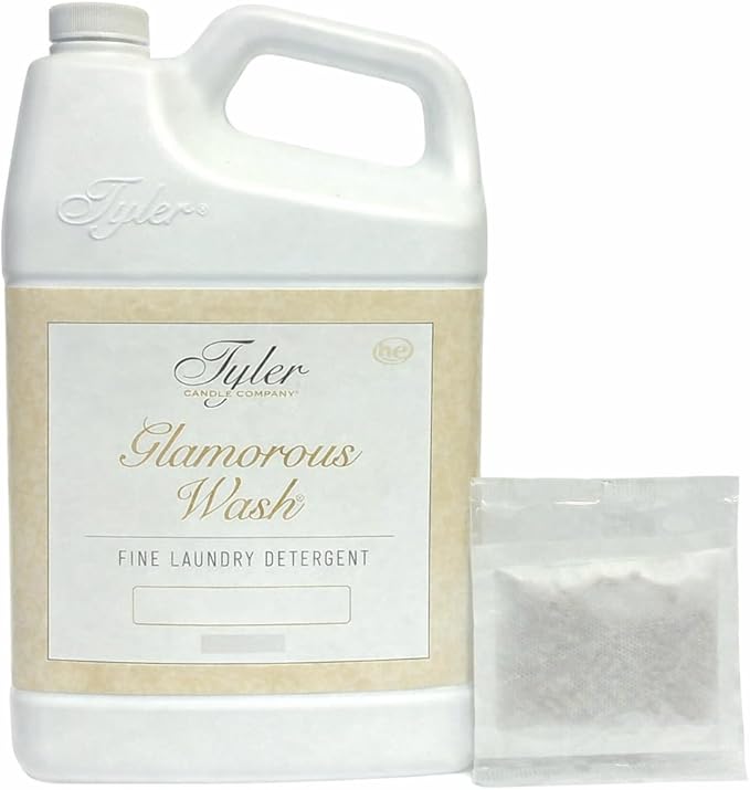 Tyler Candle - French Market Half Gallon 64 Fl oz Laundry Detergent w/Dryer Sachet Pouch