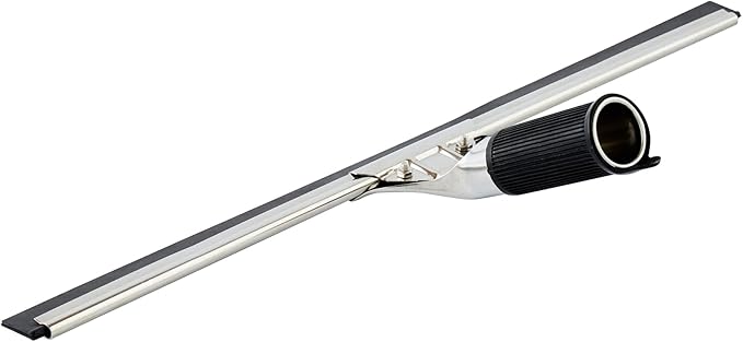 Restaurantware-Clean Tek Professional 17.72 Inch Window Squeegee, 1 Cleaning Squeegee with Rubber Blade - No-Slip Handle, Clean Mirror Or Car Windshield, Stainless Steel Wiper for Glass Door