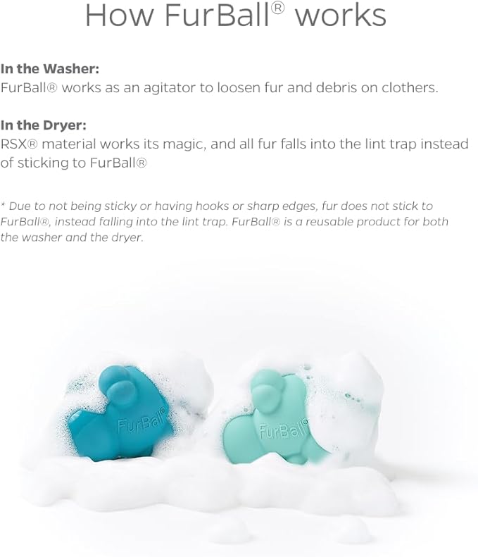 Pet Parents® FurBall® Pet Hair Remover for Laundry (Teal V2)