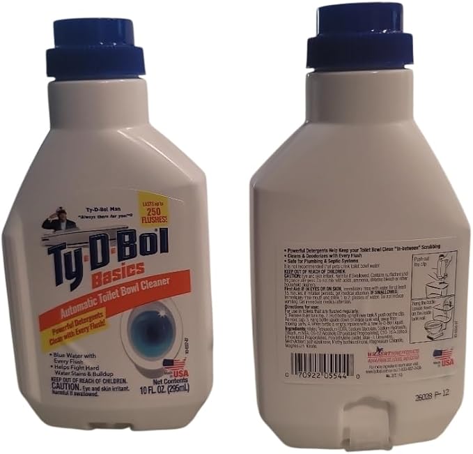 Automatic Toilet Bowl Cleaner, Blue Water with Every Flush, Fights Hard Water Stains, 10 Fl Oz, 2 Pack