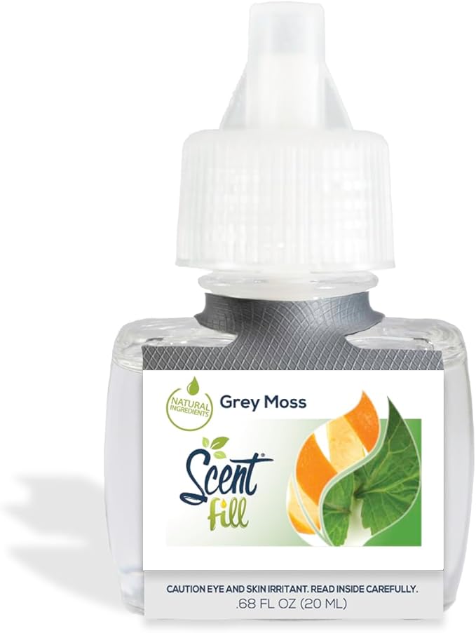 Scent Fill Grey Moss Plug in Air Freshener, 4 Scented Oil Refills