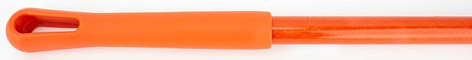 SPARTA 41082EC24 Plastic Color Coded Broom, Flagged Bristles, Long Broom With Angled Head For Large Debris, 56 Inches, Orange