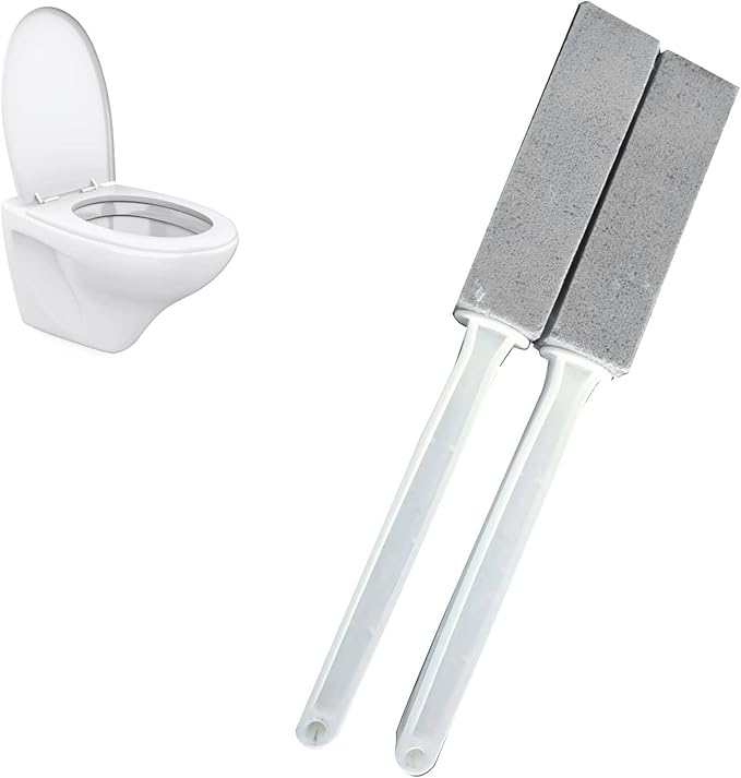 Tnfeeon Natural Stone Toilet Cleaner, Odorless Gray Pumice Brush, Sturdy Grip Tool for Effective Removal in Bathroom and Kitchen