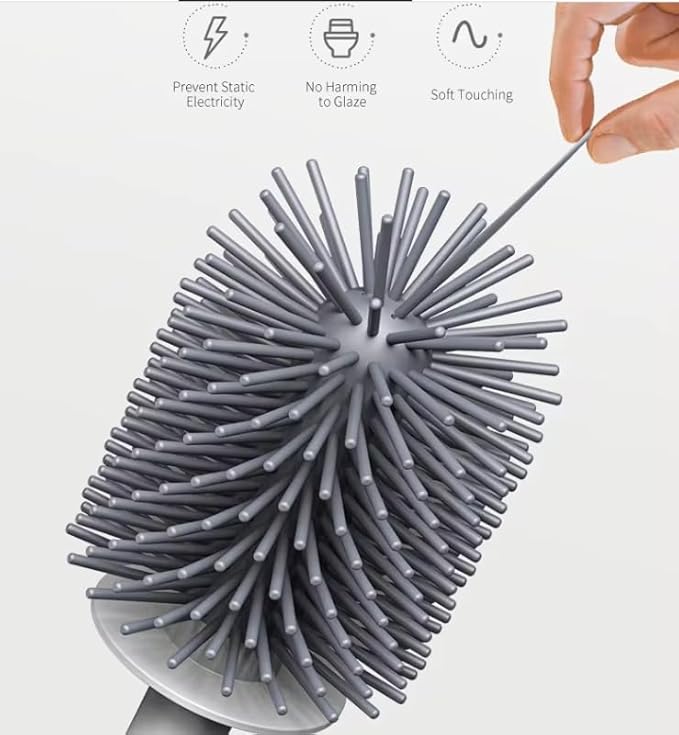 Ring King Toilet Ring Remover Bundle of Amazon Brand - Ring King Toilet Bowl Cleaners | Toilet Bowl Cleaner Liquid 32oz F Silicone Toilet Brush and Holder Set