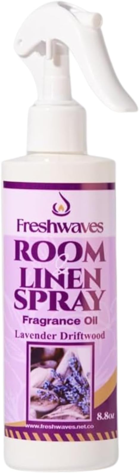 Freshwaves Room & Linen Spray | Lavender Driftwood | White Trigger Air Spray Freshener | Odor Eliminator | Air Freshener Spray | 8.8oz