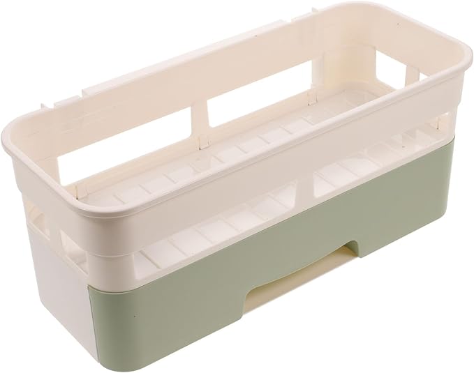 Multifunction Bathroom Organizer with Drawer, Drill-free Removable Shower Storage Rack, Plastic Shower Caddy for Toiletries and Countertop Storage Random Color