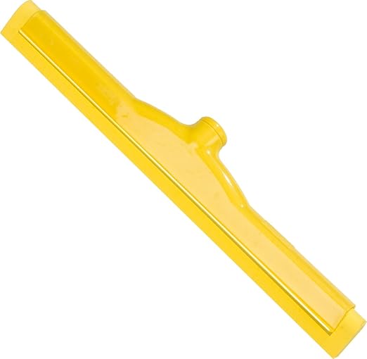 SPARTA 4156704 Plastic Floor Squeegee, Shower Squeegee With Double Foam For Window, Glass, Shower Door, Floor, Windshield, 18 Inches, Yellow, (Pack of 6)