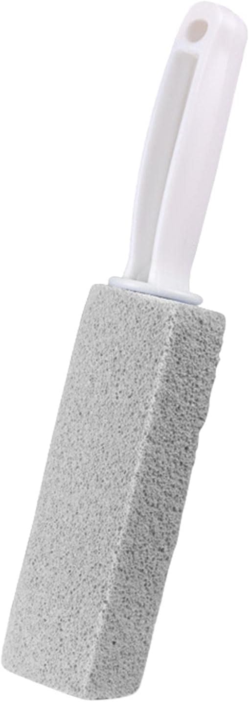Toilet Cleaner Stone Dead Corner Grout Cleaner Long Handle Bathroom Appliances Toilet Brush for Household Cleaning (Gray 10cm)