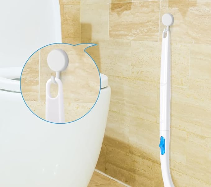 Effacera Disposable Toilet Bowl Brush Holder Cleaning System and 72 Refills Flushable Toilet Refills,Toilet Refills Fresh for Bathroom Scrubber Cleaning Supplies
