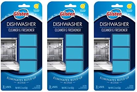 Glisten DT0312T Dishwasher Cleaner & Freshener, 9 Tablets