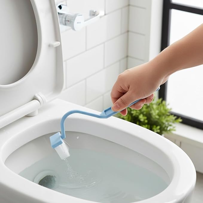 2Pcs Toilet Tank Cleaning Tablet Holder, Hanging Toilet Cleaner Box Tablet Bracket Preventing Dissolved from Polluting Water Tank Fits Most Standard Toilets Tanks, w/Brush