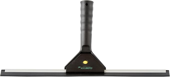 Restaurantware-Clean Tek Professional 13.78 Inch Window Squeegee, 1 Window Cleaning Squeegee with Rubber Blade - All-Purpose, for Mirror Or Glass Door, Black Plastic Wiper with Aluminum Frame