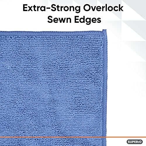 Superio Microfiber Squeegee Towel Extra Large Miracle Cloth 20 x 30 Streak Free Microfiber Floor Cloth-Rag for Cleaning House, Kitchen, Bathroom-Scratch Free, 10 Pack