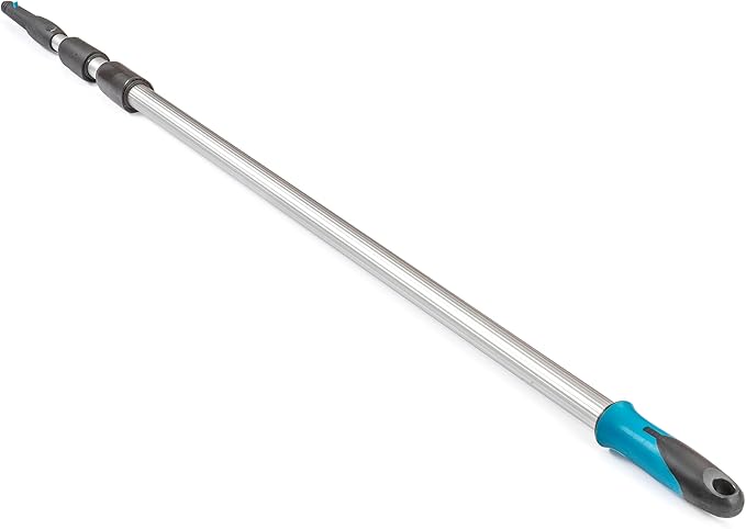 Telescoping Aluminum Handle, 20' Extension Pole 4-Sections, European Tapered, Standard Thread with Locking Joints for Window Washing, Adjusts From 54" To 20', (Pack of 5)