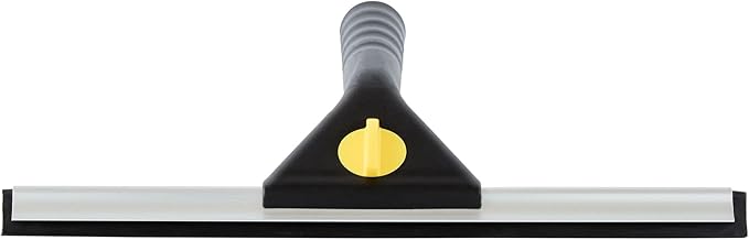 Restaurantware-Clean Tek Professional 11.81 Inch Window Squeegee, 1 Window Cleaning Squeegee with Rubber Blade - All-Purpose, for Mirror Or Glass Door, Black Plastic Wiper with Aluminum Frame