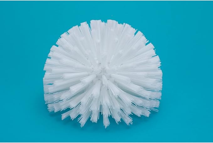 SPARTA Industrial Tank Brush Head Pipe Brush Head, Drain Brush with 3/4" Thread Hole (Handle Not Included) for Commercial Use, Plastic, 4.3 Inches, White (Pack of 2)