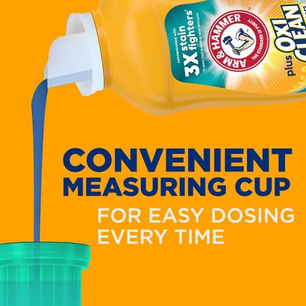 ARM & HAMMER Plus OxiClean Fade Defense, 77 Loads Liquid Laundry Detergent, 100.5 Floz