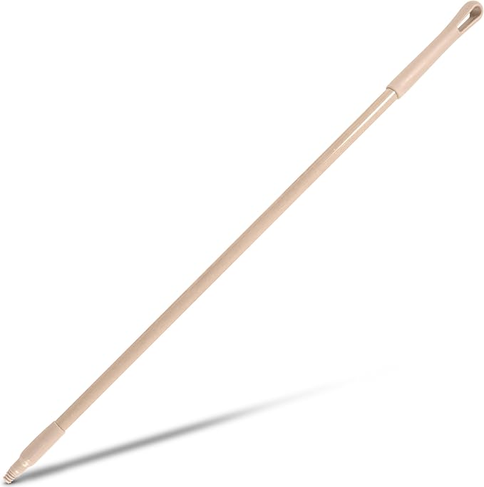 SPARTA 41225EC25 Fiberglass Broom Handle, Mop Handle, Replacement Handle With Acme Threaded Tip For Commercial Cleaning, 48 Inches, Tan, (Pack of 12)
