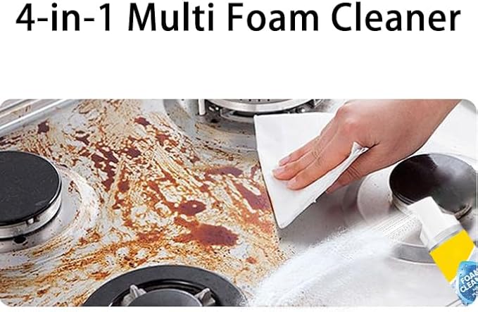 4-in-1 All-Purpose Deep Cleaning Spray, 5oz, for Car Interior, Kitchen Grease, Bathroom Tiles, Sofa Upholstery