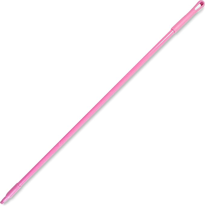 SPARTA Fiberglass Broomstick Replacement Broom Handle with Acme Threaded Tip for Industrial Cleaning Tools, Fiberglass, 60 Inches, Pink