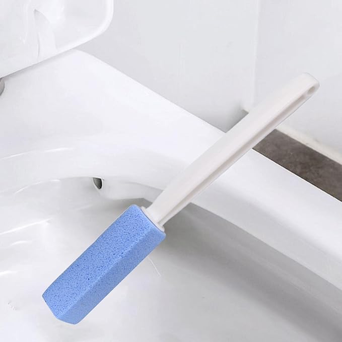 Toilet Cleaner Stone Dead Corner Grout Cleaner Long Handle Bathroom Appliances Toilet Brush for Household Cleaning (Blue 20.5cm)