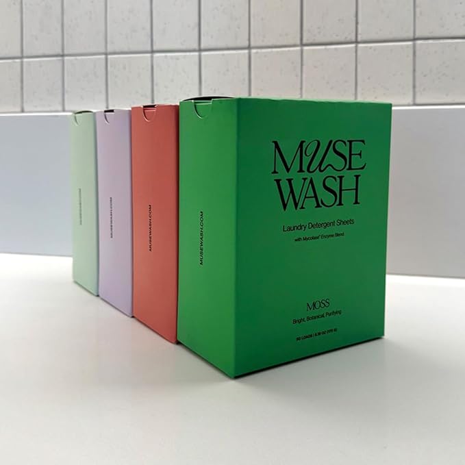 Laundry Detergent Sheets | Enzyme-Powered, Vegan, Paraben-Free | Luxury Scents | Plastic-Free, Eco-Friendly, Travel-Friendly Packaging (200 Loads - 4 Boxes, STARTER SET)