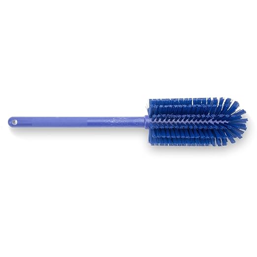 SPARTA Large Water Bottle Brush Ideal for Wide-Mouth Jars, Bottles and Tumblers, Dishwashing Tool with Handle for Home and Commercial Kitchens, Plastic, 16 Inches, Blue, (Pack of 4)