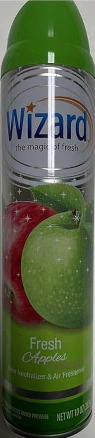 Wizard The Magic of Fresh | Odor Neutralizer & Air Freshener - 10 Oz. Fresh Apple (Pack of 6) (Packaging May Vary)