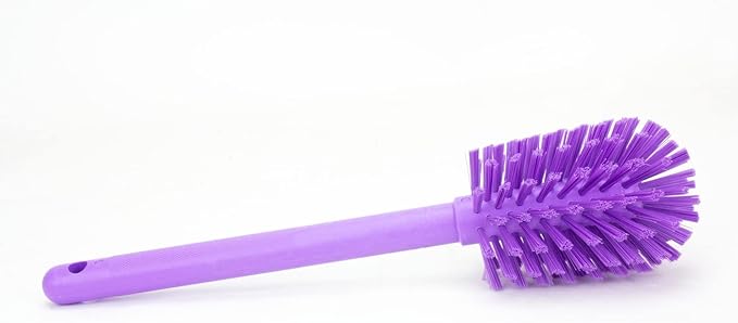 SPARTA Large Water Bottle Brush Ideal for Wide-Mouth Jars, Bottles and Tumblers, Dishwashing Tool with Handle for Home and Commercial Kitchens, Plastic, 12 Inches, Purple