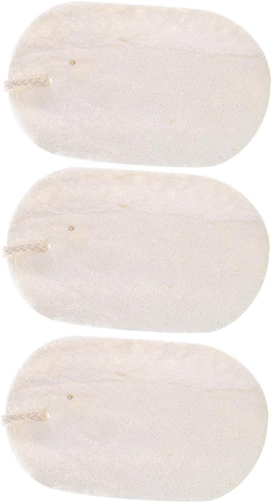 Natural Loofah Dishwashing Sponge 3pcs Set with Hanging Rope, Multipurpose Kitchen Cleaning Scouring Pads for Non-Scratch Dish and Pot Scrubbing, Eco-Friendly Household Supplies