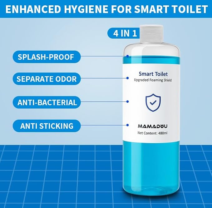 MAMADOU Smart Toilet Foam Agent 480ml 4Pack Splash Proof Foaming Shield Deodorizing Stain-Resistant Toilet Bowl Cleaner Special Cleaning Liquid For Fresh Bathroom