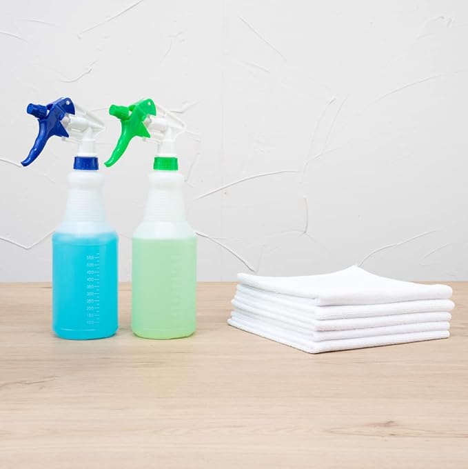 Restaurantware Clean Tek Professional 16 x 16 Inch Cleaning Cloths 100 Lint Free Microfiber Towels - Highly Absorbent Non Abrasive White Microfiber Cleaning Rags Reusable For All Purpose Use