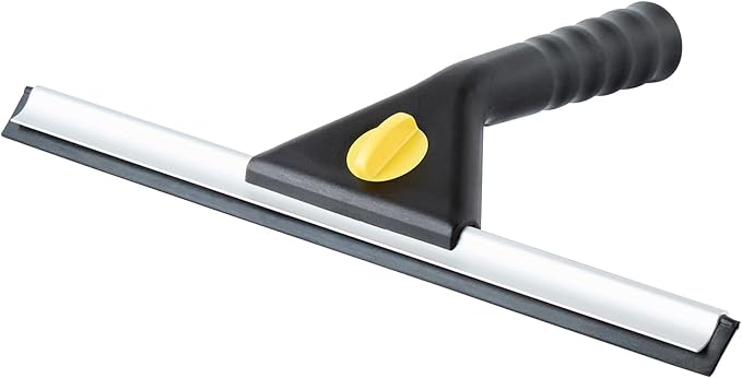 Restaurantware-Clean Tek Professional 11.81 Inch Window Squeegee, 1 Window Cleaning Squeegee with Rubber Blade - All-Purpose, for Mirror Or Glass Door, Black Plastic Wiper with Aluminum Frame