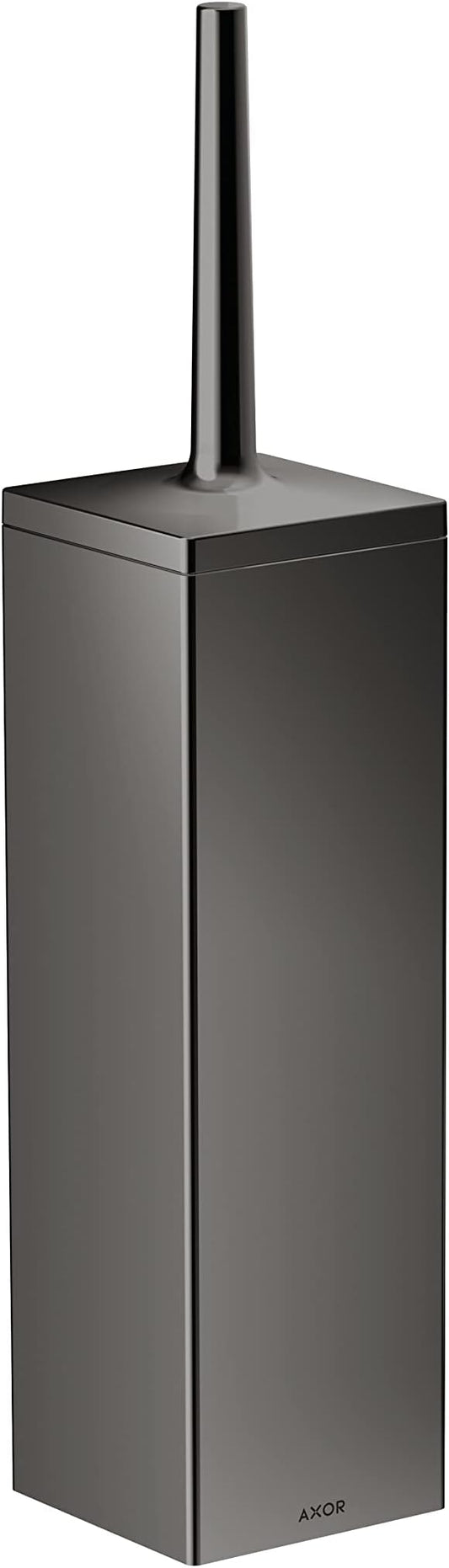 AXOR Universal Rectangular Toilet Brush Holder, Wall-Mounted in Polished Black Chrome, 42655330