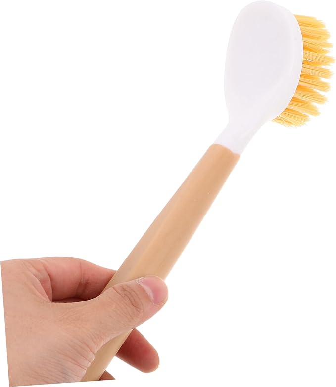 PRETYZOOM Kitchen Cleaning Supplies Dish Washing Brush Scrub Brush for Nonstick Pans Easy-Grip Handle Storage