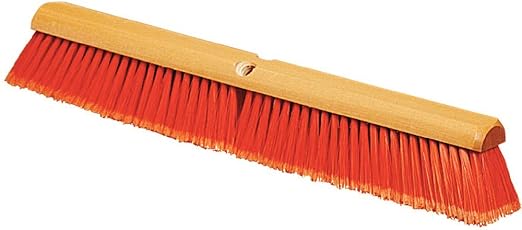 SPARTA 4501424 Flo-Pac Flagged Fine Floor Sweep, Polypropylene Bristles, 24" Block Size, 3" Bristle Trim, Orange (Case of 12)