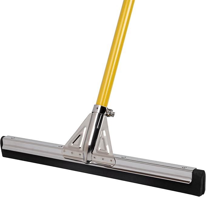 Restaurantware-RW Clean 17.7 Inch Floor Squeegee, 1 Heavy-Duty Squeegee Head Replacement - Handle Sold Separately, Medium, Stainless Steel Garage, Foam Blade, For All Types Of Floors