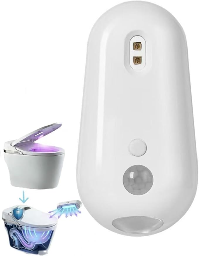 Self Cleaning Toilet Light with Night Light, Motion Sensor & Multi-Color Mode, Rechargeable, 3 Brightness Levels, Adhesive Mount, Splash-Proof for Bathroom, Great Gift for Kids Elderly Family