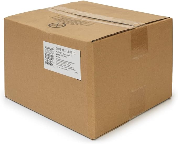 Brabantia PerfectFit Trash Bags (Size H/13.2-16 Gal) Thick Plastic Trash Can Liners with Drawstring Handles (120 Bags)